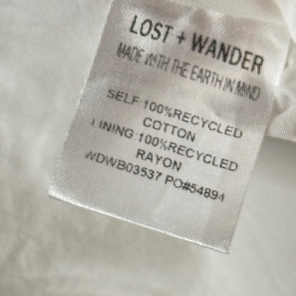 Lost + Wander White Eyelet Tiered Mini Dress Recycled Cotton WDWB03537 Womens - Picture 4 of 7